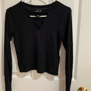 Black Criss-Cross Top